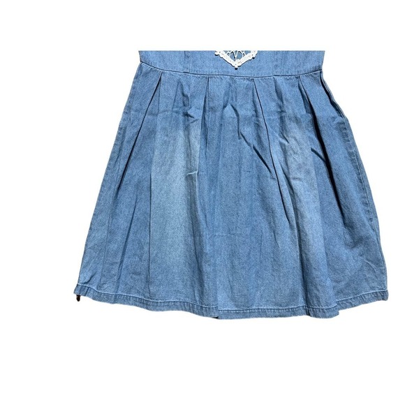 Women's Altar'd State Jean Dress with Crochet Details. Zipper back. Size Small. - Picture 4 of 10